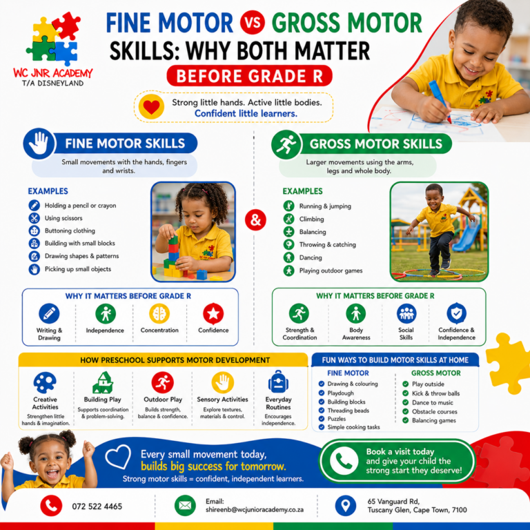 Fine Motor vs Gross Motor Skills: Why Both Matter Before Grade R